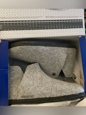 Birkenstock Gray Felt Ankle Booties